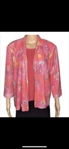 Peter Nygard Pink Sequi Jacket Size Petite Large - Picture 1 of 7