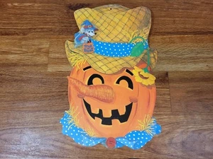 Vintage Die Cut Eureka Jack O Lantern Halloween Decoration - Picture 1 of 2