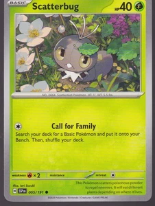 Scatterbug Common SV08 Surging Sparks 005/191 Pokémon Trading Card TCG - Picture 1 of 2