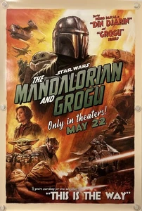 STAR WARS THE MANDALORIAN AND GROGU Original One Sheet Movie Poster 2026 - RARE! - Picture 1 of 5