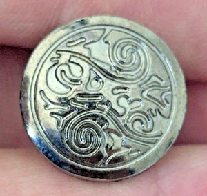 Button Hole Style Lapel Pin Celtic Swirl Spiral - Metal Lapel / Hat Pin - Picture 1 of 9