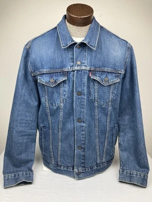 LEVI STRAUSS & CO DENIM TRUCKER JACKET BLUE VINTAGE STYLE MENS SIZE XL VGC! - Image 1 of 4