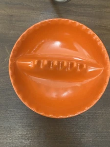 Vintage Mid-Century Modern Anholt Ashtray Atomic Orange Melamine Circle Design - Picture 1 of 7