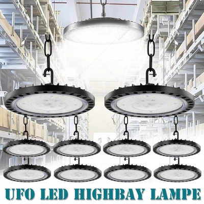 10x 100W 10000LM UFO LED Hallenbeleuchtung Hallenleuchte Hallenstrahler High bay - Bild 1 von 4