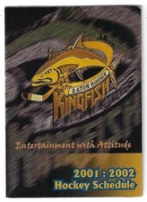 2001-02 Baton Rouge Kingfish ECHL Hockey Schedule !!! Powerade