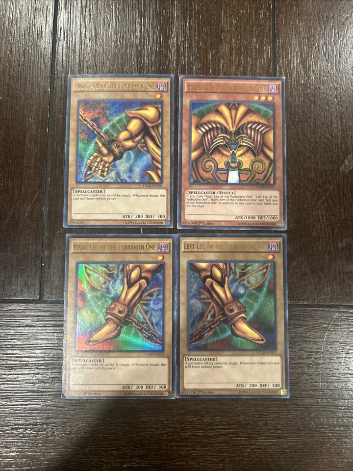 Yugioh 1st Edition PGL2-DE026 Exodia Full Set Premium Gold Rare NM - Image 1 of 1