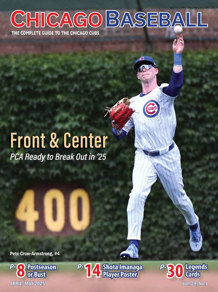 Chicago Cubs April-May 2025 Program/Scorecard Pete Crow-Armstrong Wrigley Field - Image 1 of 1