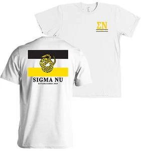 Sigma Nu Fraternity Flag Bella + Canvas T Shirt NEW - Picture 1 of 1