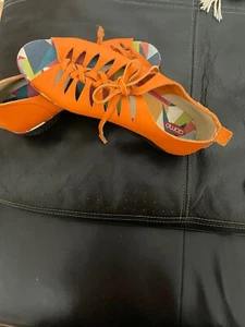CLAMP Hand Made Portuguese Orange Modern Sandals Size EUR 39 US 8.5 - Picture 1 of 10