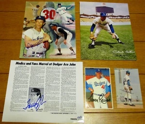 Los Angeles Dodgers AUTOGRAPH Lot (5) W/Maury Wills + Tommy John + Osteen (2) + - Picture 1 of 9