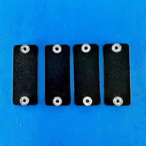 PLACA ANODIZADA NEGRA 2" X 3/4" SDI en blanco entrada/salida (lote de 8) - Imagen 1 de 2