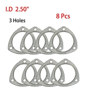 8Pcs Joint d'échappement Haute Température 3 Boulons 2,50" (63,50mm) I.D ETL Performance - Photo 1/4