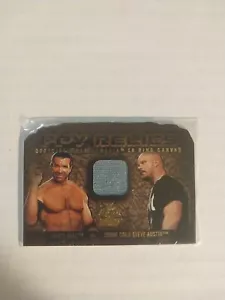 SCOTT HALL STONE COLD STEVE AUSTIN WWE WrestleMania 18 Fleer PPV RELIC Ring Card - Picture 1 of 2