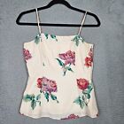 Stone Cold Fox Floral Printed lined 100% Silk Lining Tank top Size 0