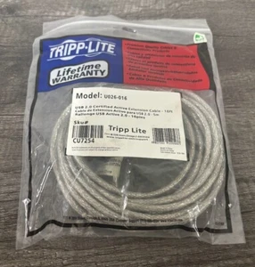 TRIPP-LITE U026-016 USB 2.0 EXTENSTION CABLE 16' - Picture 1 of 2