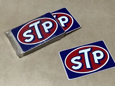 Vintage STP Logo STICKER x1 Old School Decal Hot Rod Race Racing OG nos new Blue - Image 1 of 4