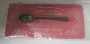 International Sterling "Silver Salt Spoon Lapel Pin " 2.5" Blossom Time - Picture 1 of 5
