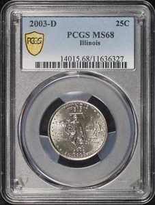 2003-D Illinois State Quarter PCGS MS-68 - Low Pop, Top Pop! - Picture 1 of 2