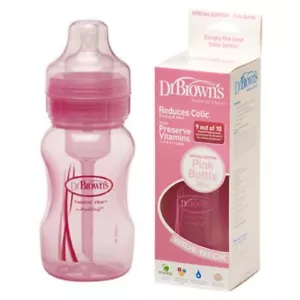 Dr Brown'S DR BROWN PINK 240ML BOTTLE-3 Pack - Picture 1 of 1