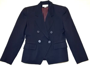 Christian Dior Separates 100% Wool Navy Blue Jacket Blazer Womens Size 8 - Picture 1 of 16