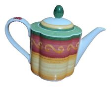 Villeroy & Boch Switch Winter Season Coffee Pot with Lid Green Red White 8 IN
