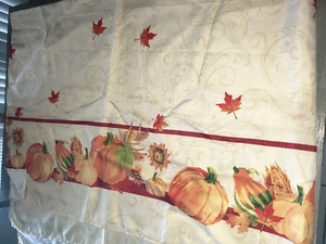 THANKSGIVING HERBST TISCHDECKE 82 X 58 ZOLL KÜRBISSE BLÄTTER SUPER! - Bild 1 von 1