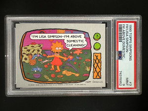 1990 Topps Simpsons #3 - I'm Lisa Simpson-I'm Above Domestic - PSA 9