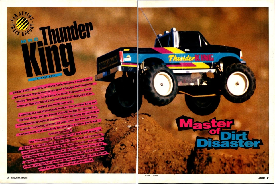 MRC Thunder King Monster Truck Print Ad Wall Art Decor Dirt Disaster - Image 1 of 1