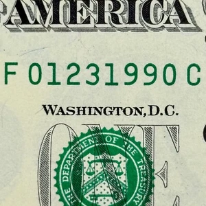 January 23rd 1990 Dollar Jan 23 1990 Birthday NEW Serial Number Uncirculated $1 - Picture 1 of 3