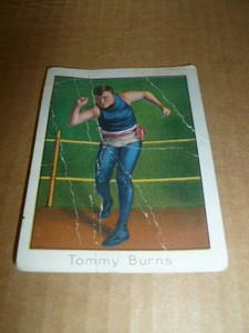 EARLY MECCA CIGARETTES CARD TOMMY BURNS FAMOUS BOXER FOUGHT JACK JOHNSON 1908