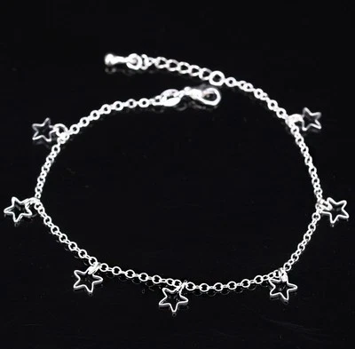 Pretty Star Charm Tobillera Pulsera Tobillo Cadena Plata Dijes Regalo Playa Foto 1 de 4