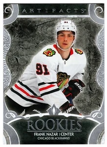 Artefactos de cubierta superior 2024-25 novatos plata Frank Nazar 200 999 Blackhawks SP RC - Imagen 1 de 1