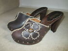 Lisa Kay New Brown Cloggs With Diamond Detail Size 6