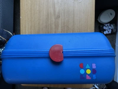 Caboodles of California 粉色和蓝色大号复古 20 世纪 80 年代/90 年代化妆盒 — 第 1/4 张图片