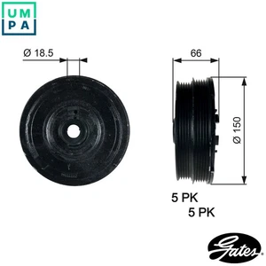 BELT PULLEY CRANKSHAFT TVD1068 FOR LAND ROVER FREELANDER/Soft/Top/SUV MG 2.0L 75 - Picture 1 of 9