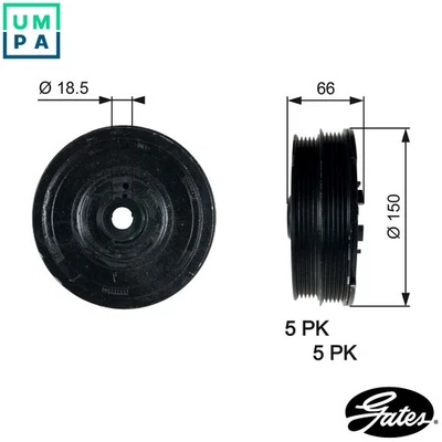 BELT PULLEY CRANKSHAFT TVD1068 FOR LAND ROVER FREELANDER/Soft/Top/SUV MG 2.0L 75 - Image 1 of 4