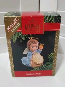 ORIGINALE Hallmark Keepsake 1990 Natale Starlight Angelo Luce Magica Istruzioni - Foto 1 di 5