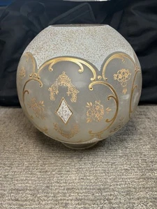 EXTRA GRANDE ANTIGUO GWTS SALÓN LÁMPARA ACEITE PANTALLA GLOBO - Imagen 1 de 5