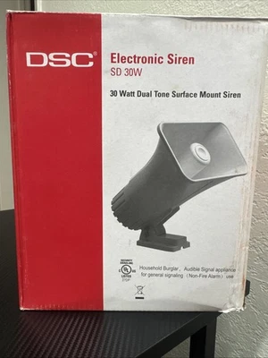 DSC TS-333S Dual Tone Surface Mount Siren Speaker Horn White SD 30W 12VDC 122DB - Image 1 of 4