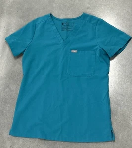 Figs Technical Collection Scrubs Top Women’s Catarina Teal Blue XS Pocket Aqua - Picture 1 of 3