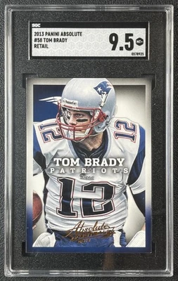 TOM BRADY SGC 9.5 2013 PANINI ABSOLUTE FOOTBALL #58 RETAIL PATRIOTS 8925 - Image 1 of 2