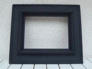 ARREDAMENTO ANTICA RARA CORNICE IN LEGNO NERA GHIOSCE' PERIODO ART DECO - Imagen 1 de 11