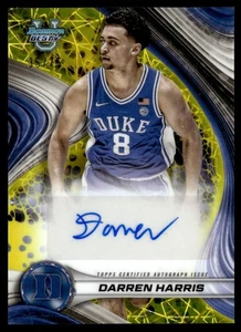2024-25 Bowman's Best University Yellow Lazer Auto Darren Harris 35/75 #B24-DH - Picture 1 of 2