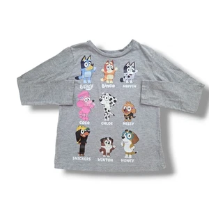 Girls 6-6X Bluey Bingo and Friends Long Sleeved T-Shirt - Picture 1 of 3