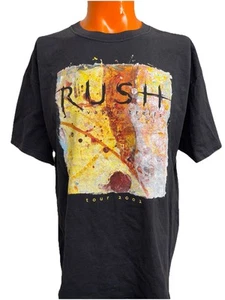 VTG 2002 RUSH VAPOR TRAILS CONCERT TOUR T-SHIRT XL ROCK BAND DOUBLE SIDED ART - Picture 1 of 8