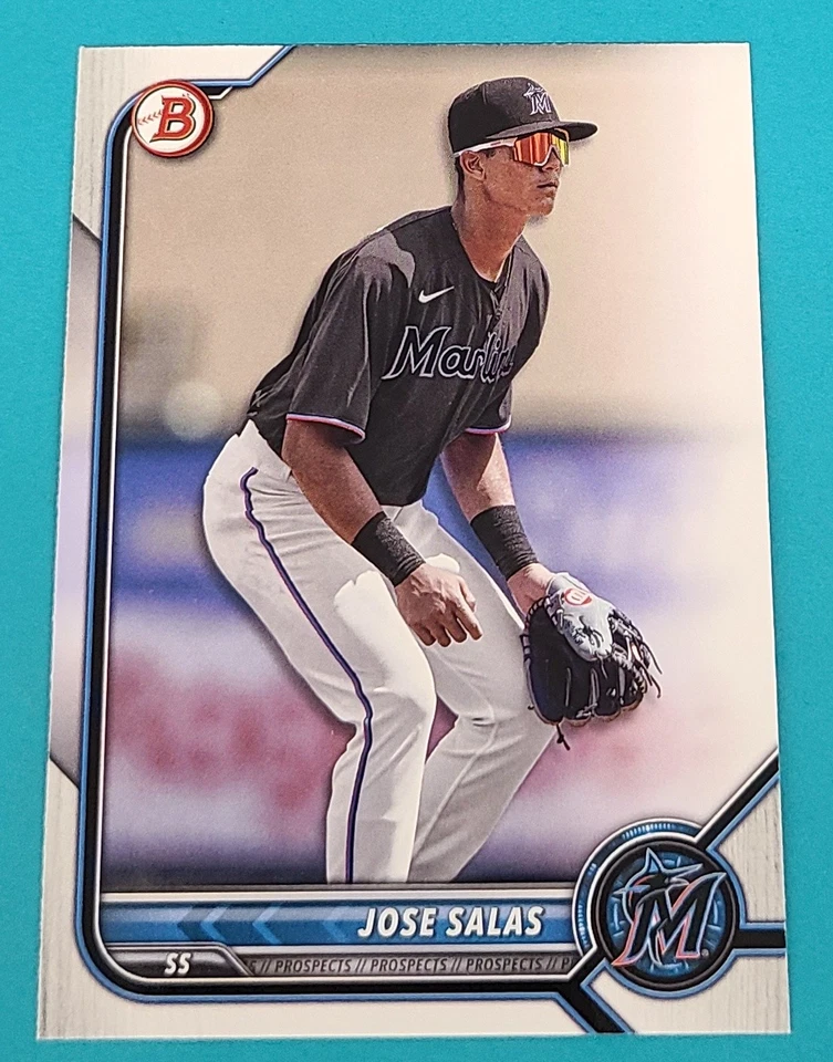 2022 Bowman Prospects   #BP-30 Jose Salas Miami Marlins Baseball Card U4 - Image 1 of 2