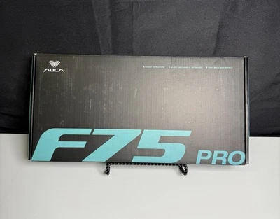 AULA F75 Pro White Gradient Blue Star Star Vector Switch Mechanical Keyboard 2B2 - Image 1 of 4