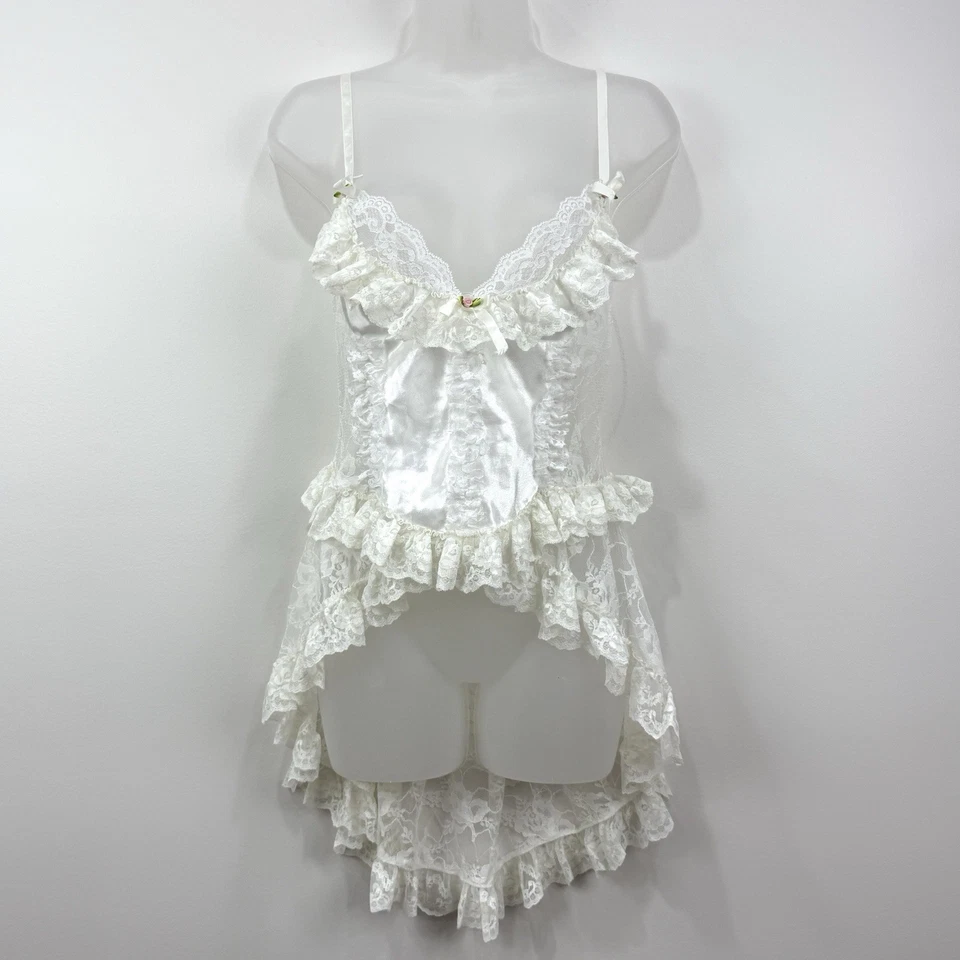 De Colección Coquette Top XS Novia Hada Romántico Renacimiento Etéreo Babydoll Angelcore Foto 1 de 4