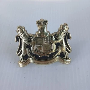 VTG 1976-1979 FORD LTD Car Gold Emblem Lion Passant Crown Shield C9MB65517A 56A - Picture 1 of 5