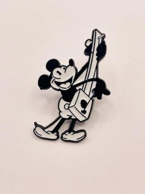 Disney - Retro Mickey Mouse Steamboat Willie Banjo Enamel Pin - FREE SHIPPING - Image 1 of 3